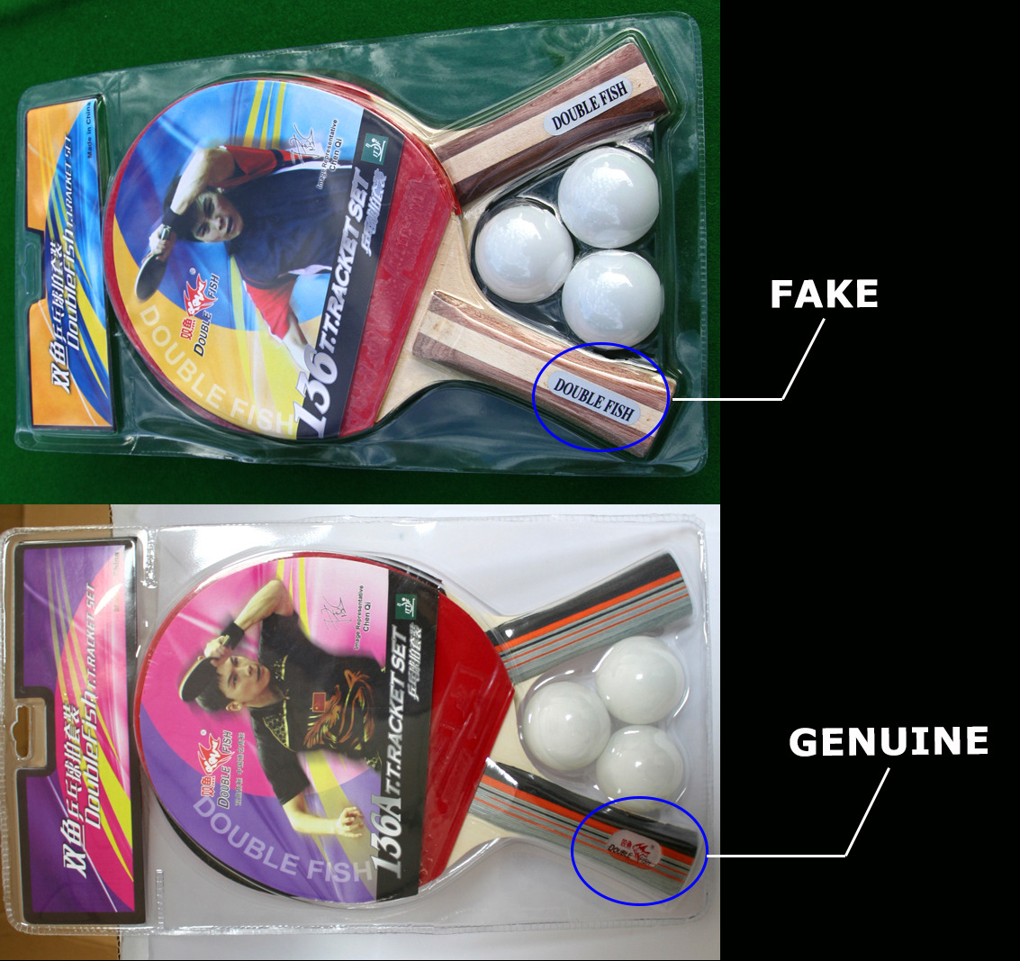 double fish ping pong paddle