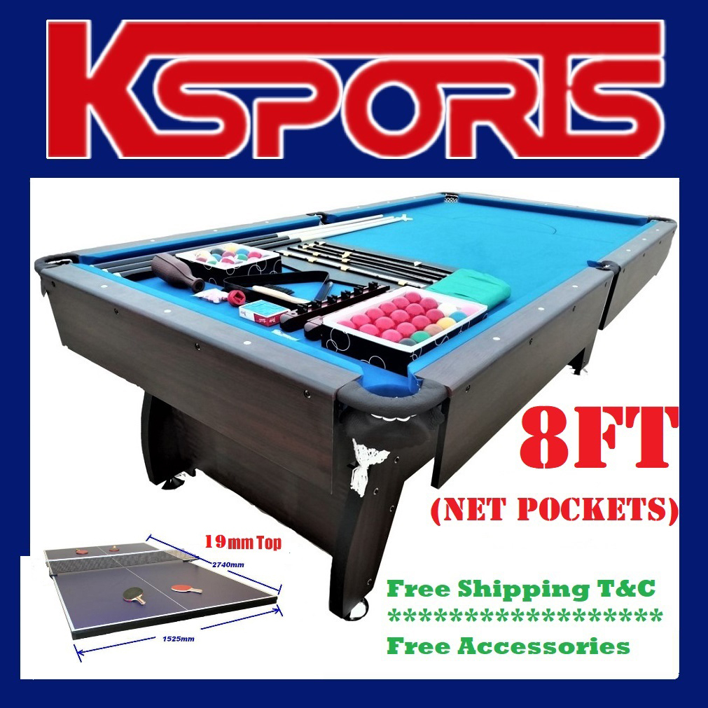 BLUE PVC Pool Snooker Billiard Table Cover for 7/' ft foot Pub Size pool table