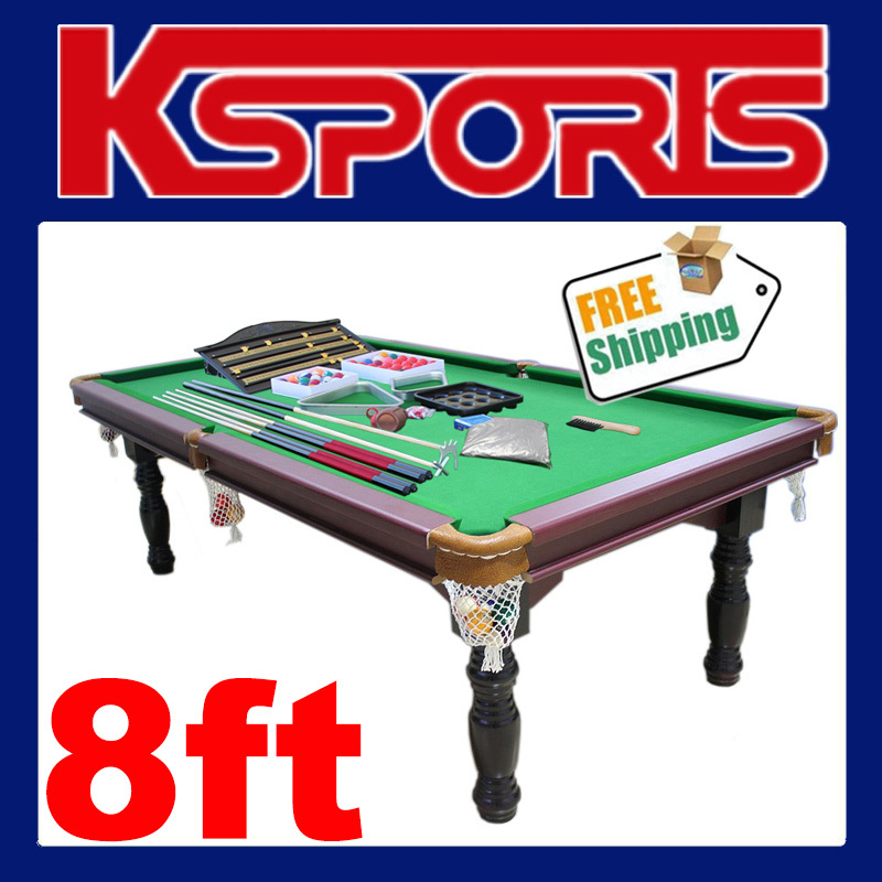Traditional Pool Table 8ft Snooker Billiard Mdf Traditional 8ft Pub Size Pool Table Snooker Billiard Green