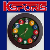 POOL / BILLIARD / SNOOKER ANALOG CLOCK