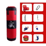 25kg Filled Boxing Punching Bag - Heavy Duty PU Leather Durable Canvas Solid Filled - 120cm x 40cm