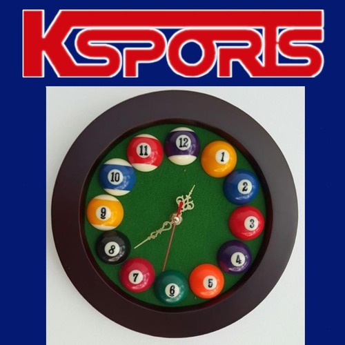POOL / BILLIARD / SNOOKER ANALOG CLOCK