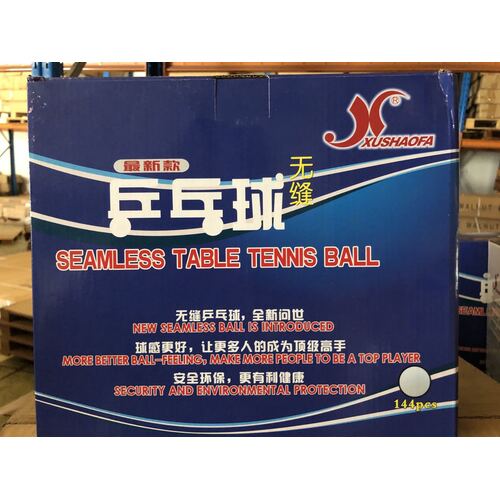 XUSHAOFA 40+ 1 star New Material Seamless PP Ball Table Tennis ball / ping pong ball 144pcs/box